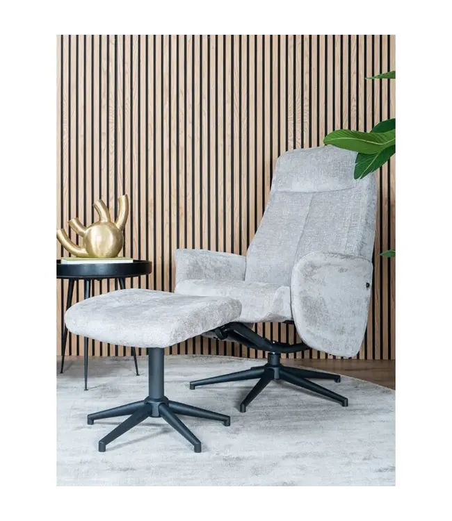 Veer carpets Relaxfauteuil Bindy + Hocker – Perfect Harmony – Taupe 04