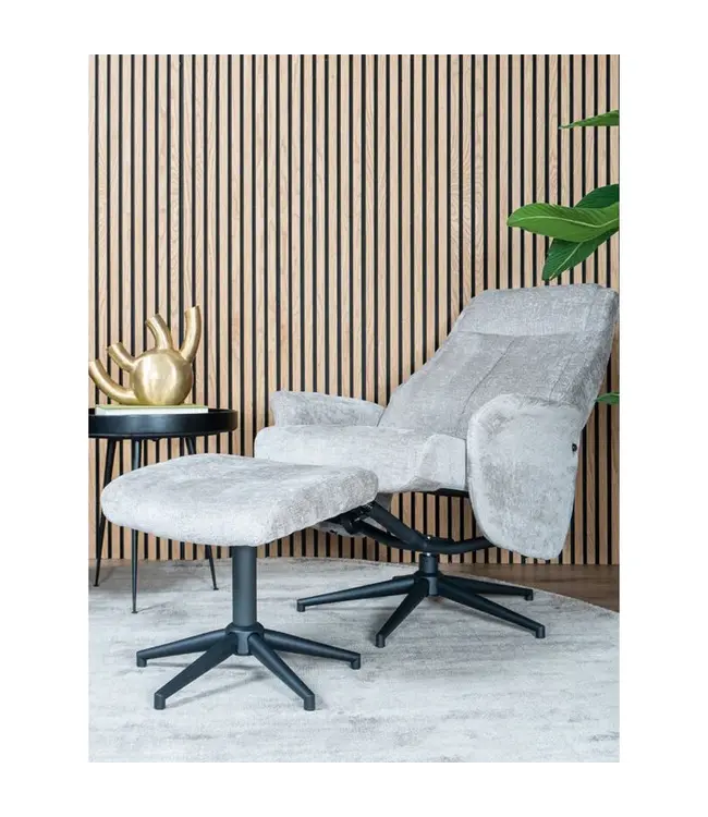 Veer carpets Relaxfauteuil Bindy + Hocker – Perfect Harmony – Taupe 04