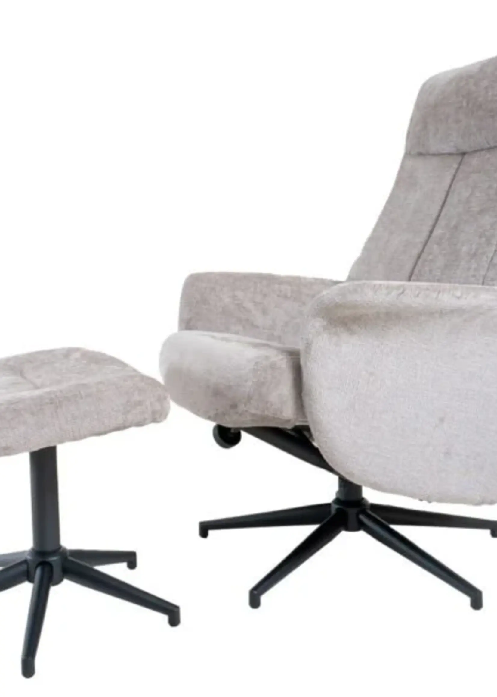 Veer carpets Relaxfauteuil Bindy + Hocker – Perfect Harmony – Taupe 04