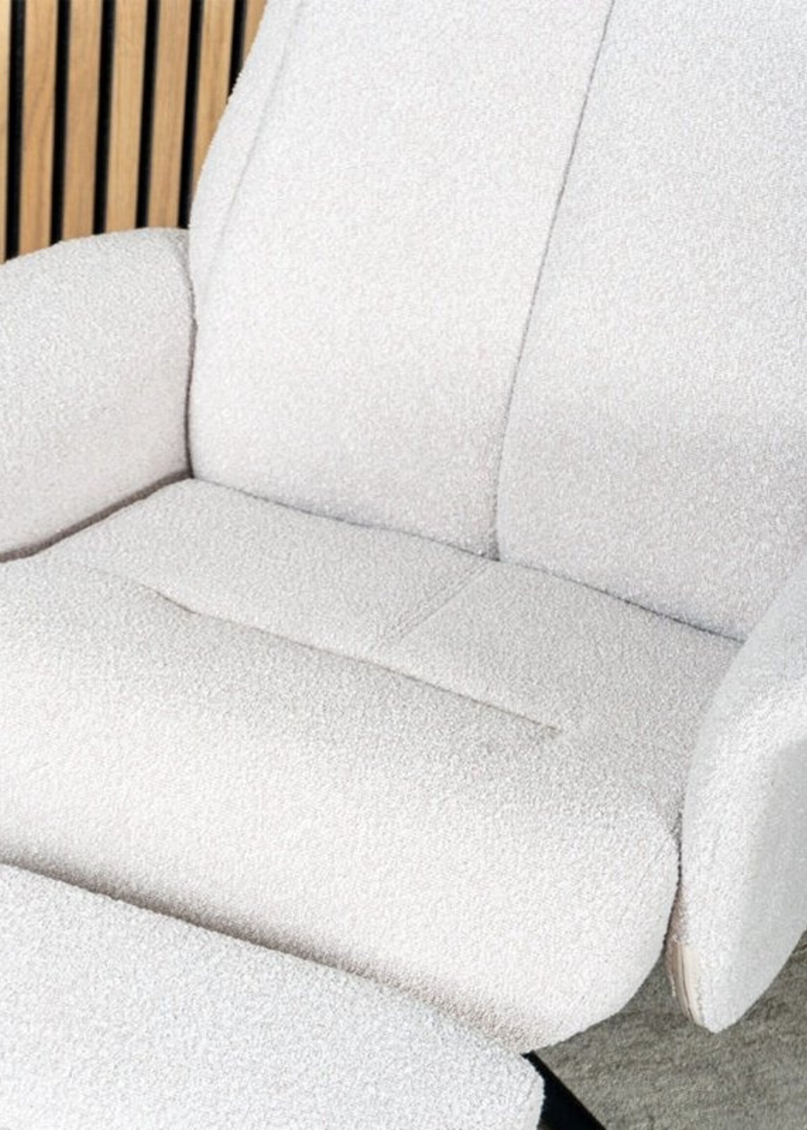 Veer carpets Relaxfauteuil Bindy + Hocker – Bouclé – Naturel