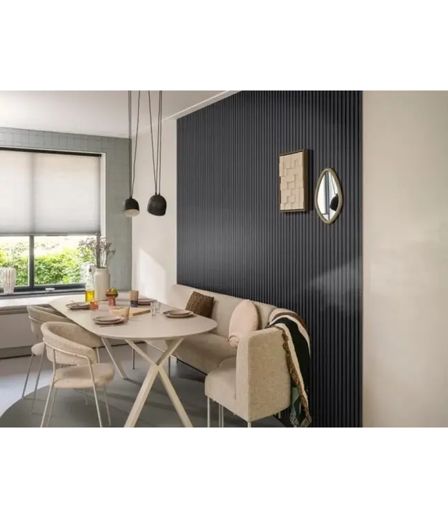 Silentlines Silentlines lattenwand zwart eiken