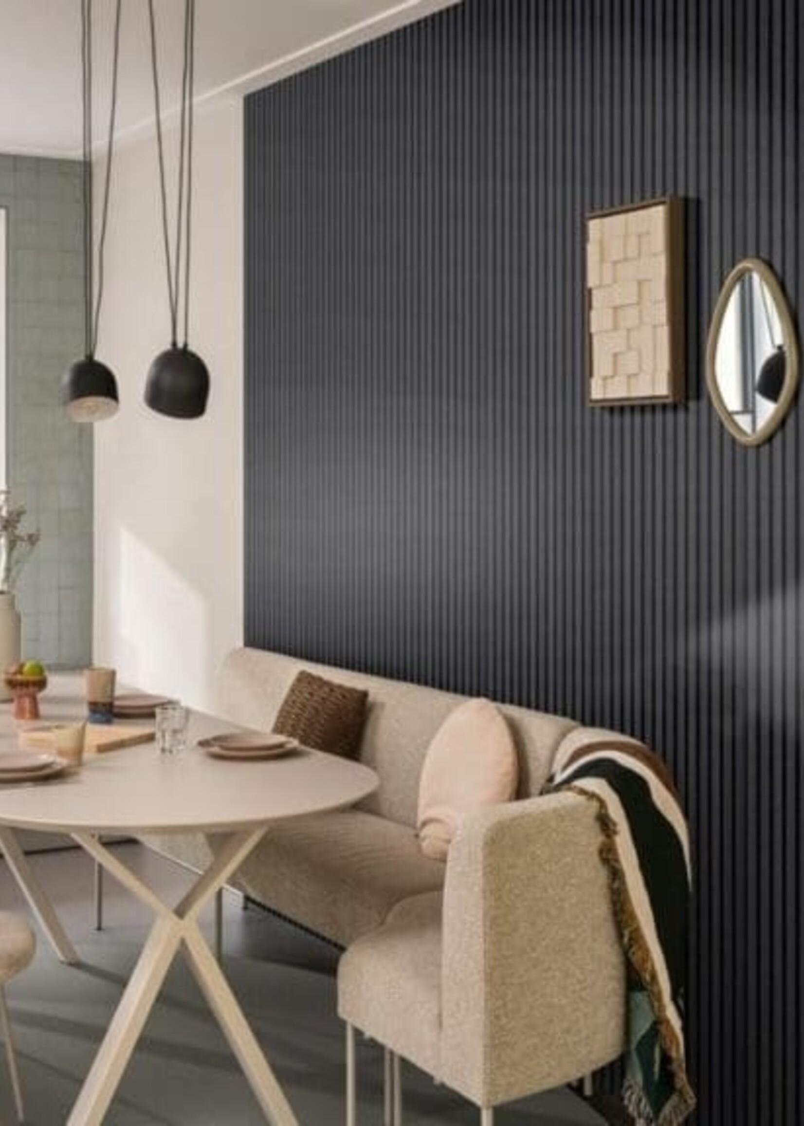 Silentlines Silentlines lattenwand zwart eiken