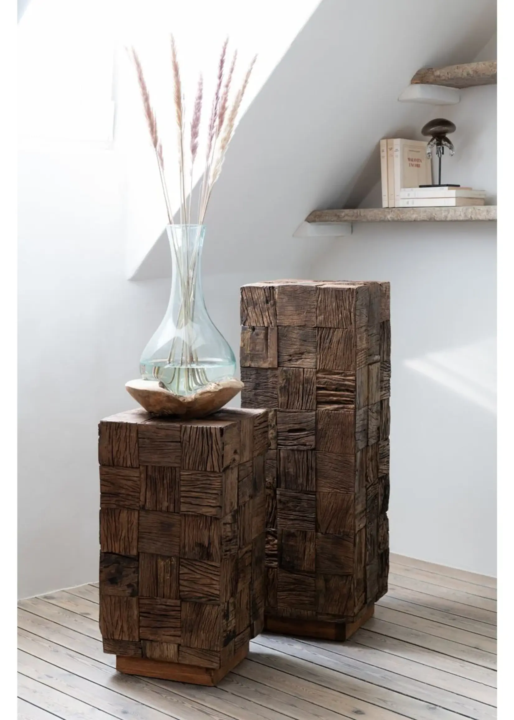 J-line  J-Line sokkel - hout - naturel - small