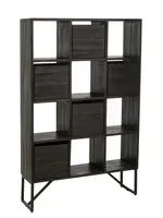 J-line  J-Line kast Met Lades - gerecycleerd hout - zwart