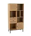J-line  J-Line Kast Vakken Mdf/Metaal Naturel/Zwart