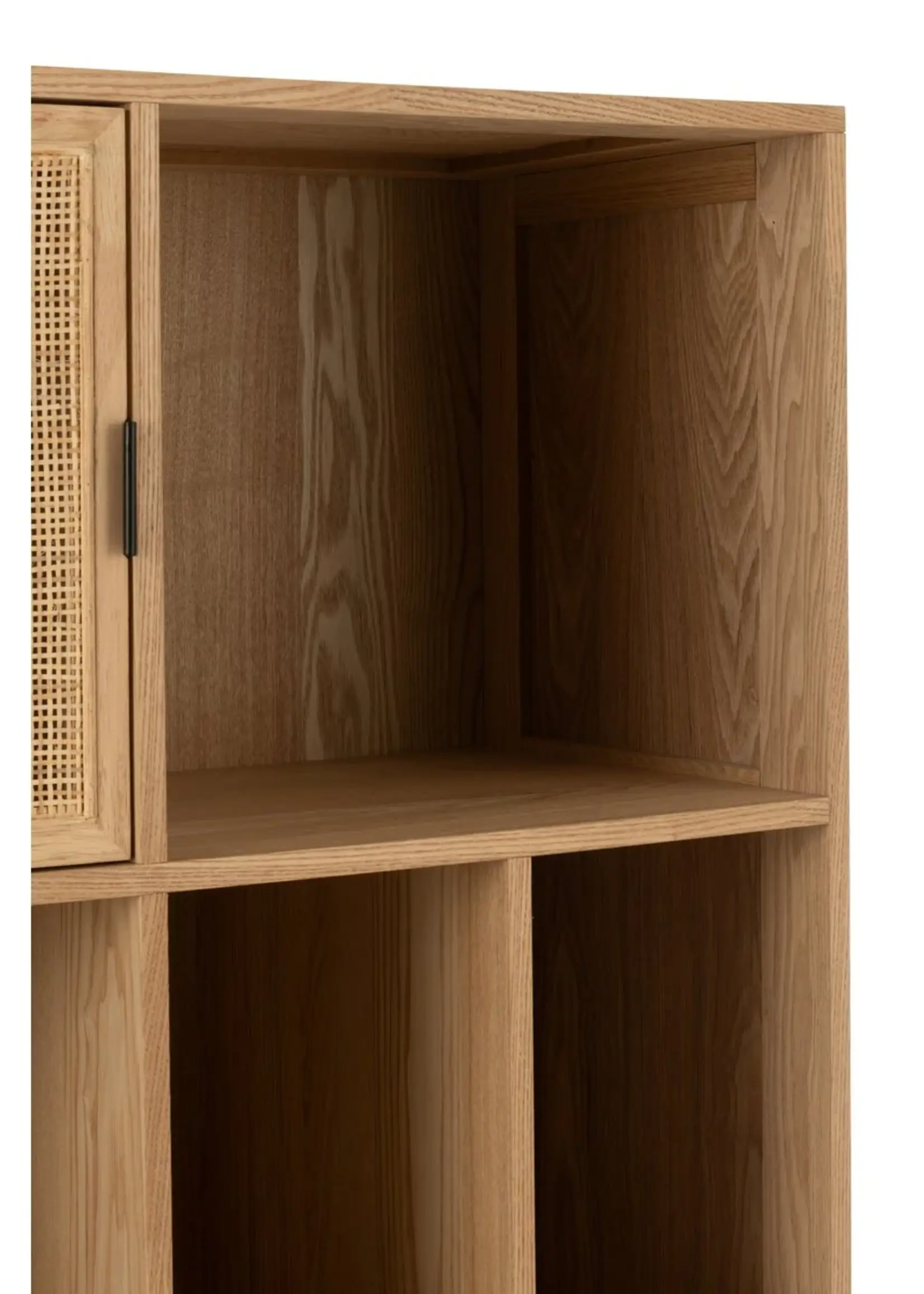 J-line  J-Line Kast Vakken Mdf/Metaal Naturel/Zwart