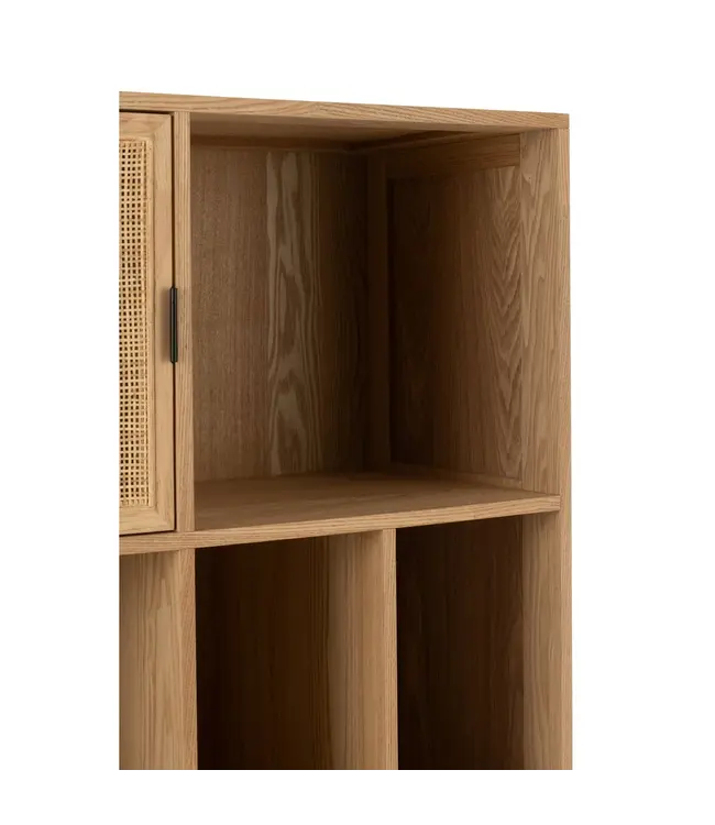 J-line  J-Line Kast Vakken Mdf/Metaal Naturel/Zwart