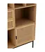 J-line  J-Line Kast Vakken Mdf/Metaal Naturel/Zwart