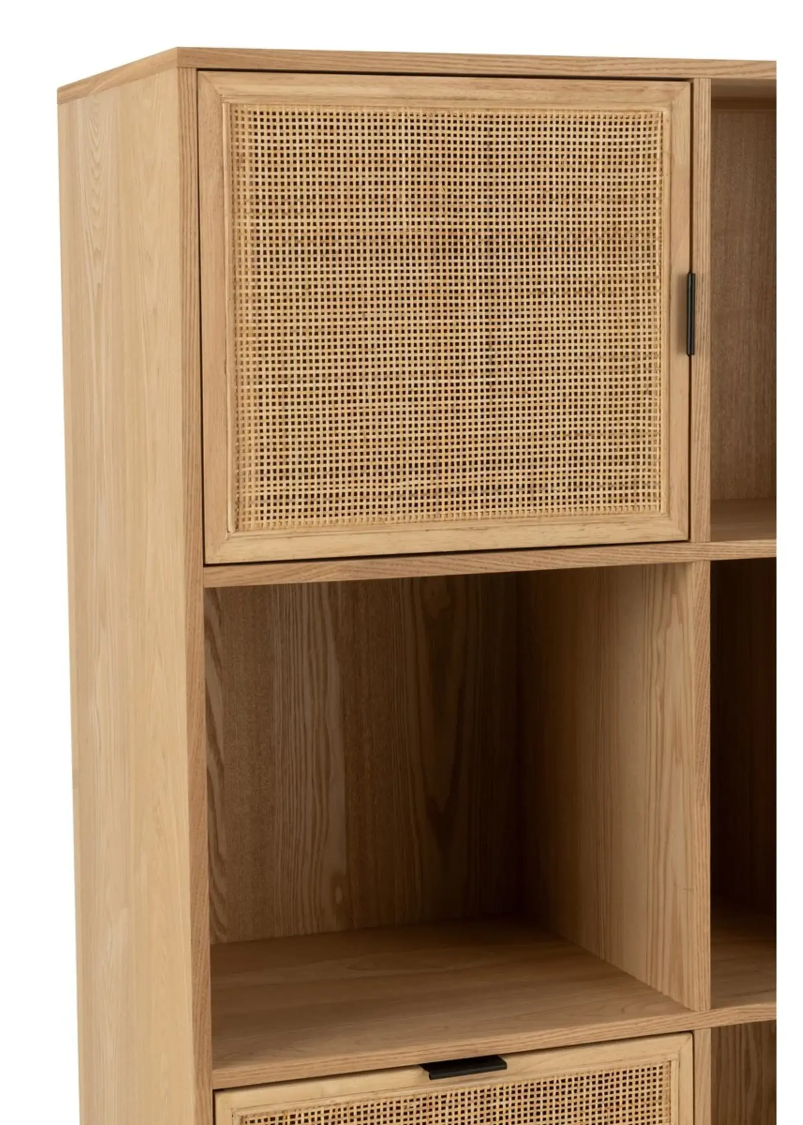 J-line  J-Line Kast Vakken Mdf/Metaal Naturel/Zwart