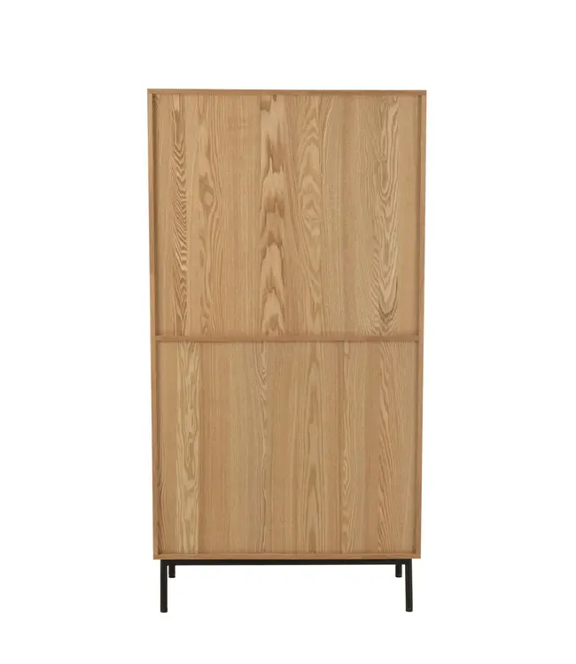 J-line  J-Line Kast Vakken Mdf/Metaal Naturel/Zwart