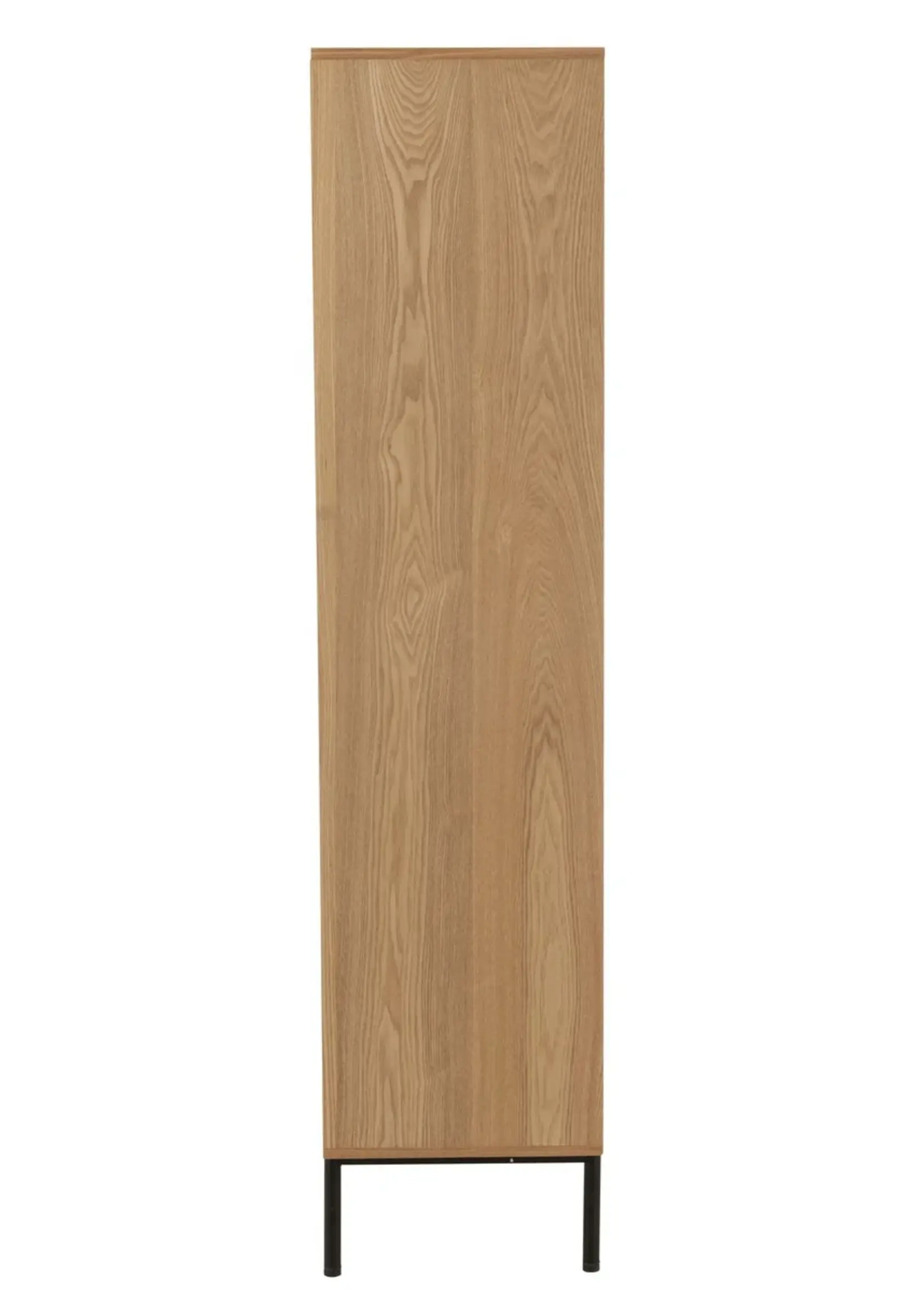 J-line  J-Line Kast Vakken Mdf/Metaal Naturel/Zwart