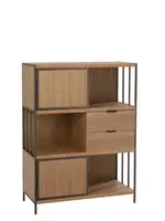 J-line  J-Line Compartimenten kast - hout/ metaal - naturel
