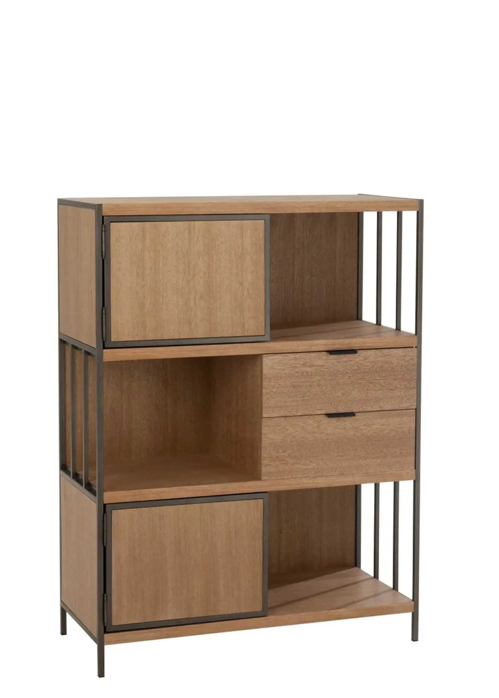 J-line  J-Line Compartimenten kast - hout/ metaal - naturel