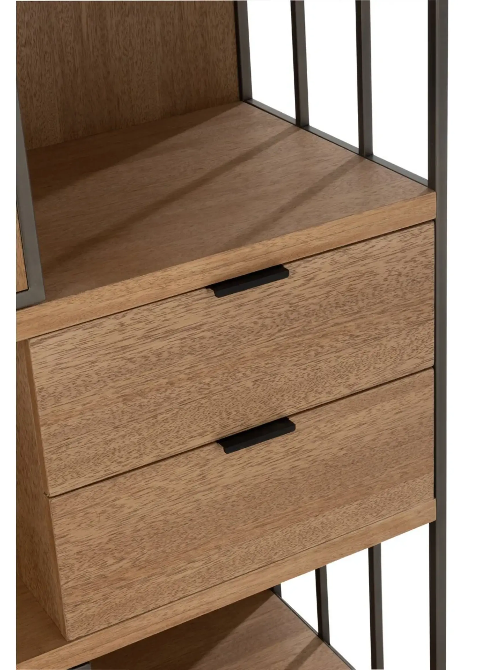 J-line  J-Line Compartimenten kast - hout/ metaal - naturel
