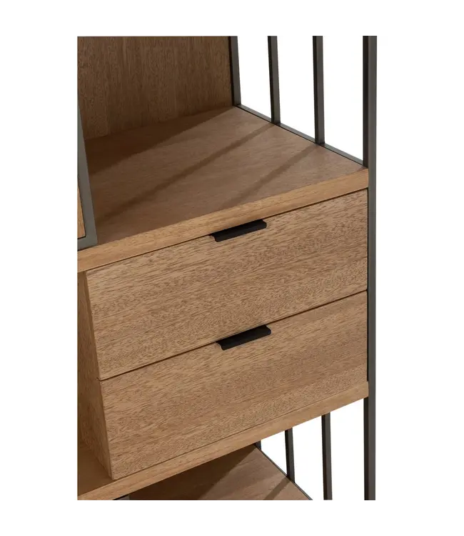 J-line  J-Line Compartimenten kast - hout/ metaal - naturel