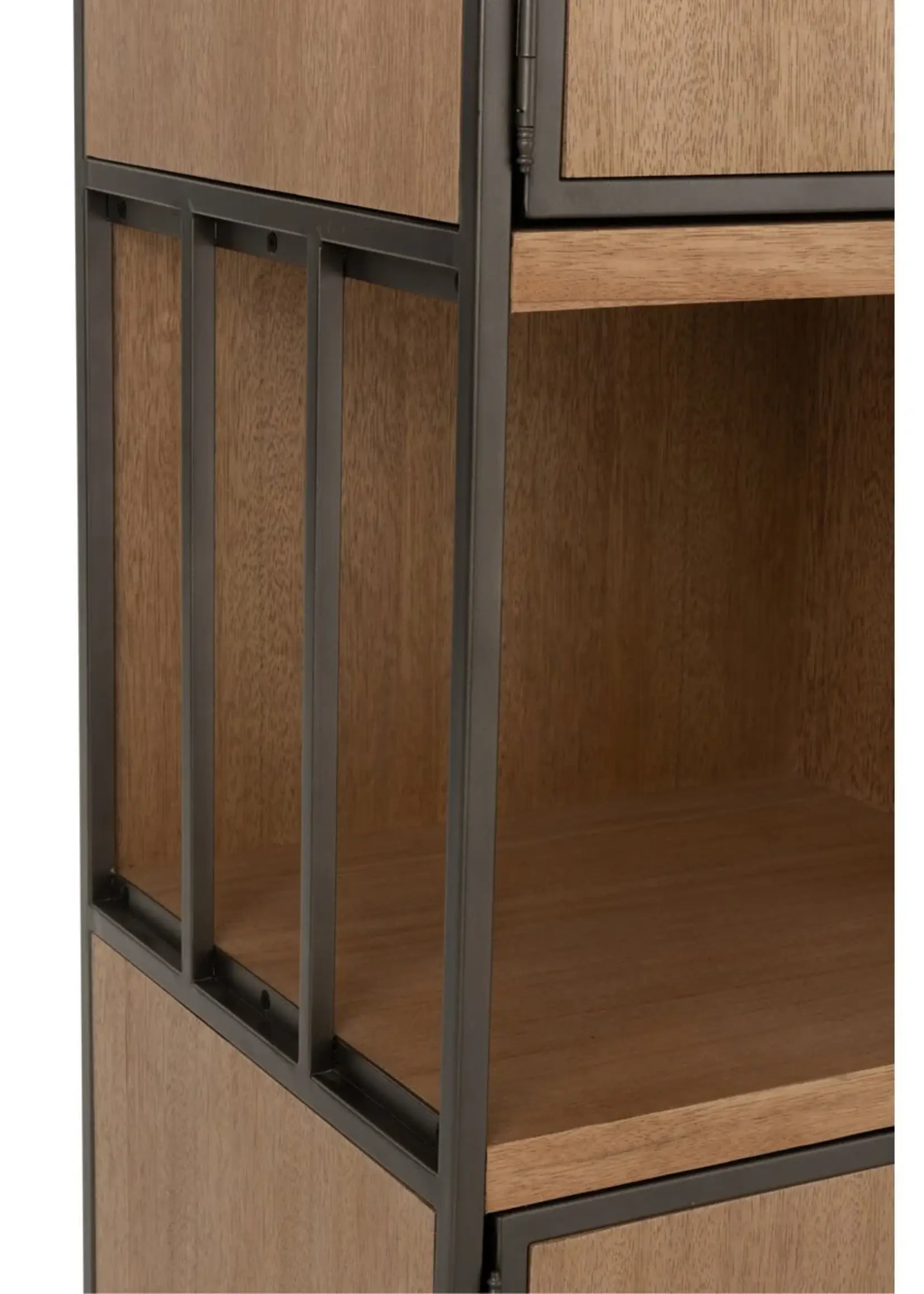 J-line  J-Line Compartimenten kast - hout/ metaal - naturel