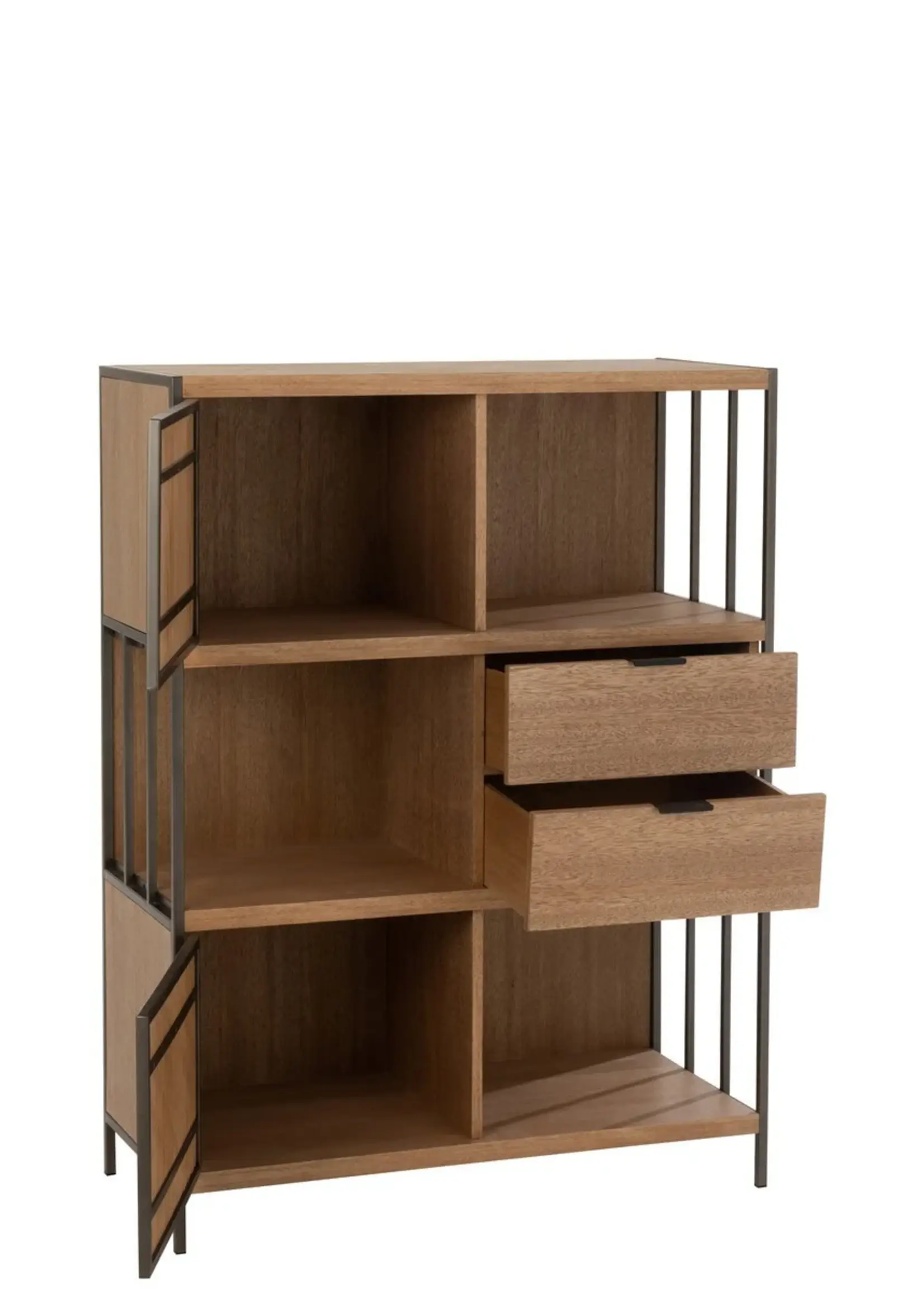 J-line  J-Line Compartimenten kast - hout/ metaal - naturel