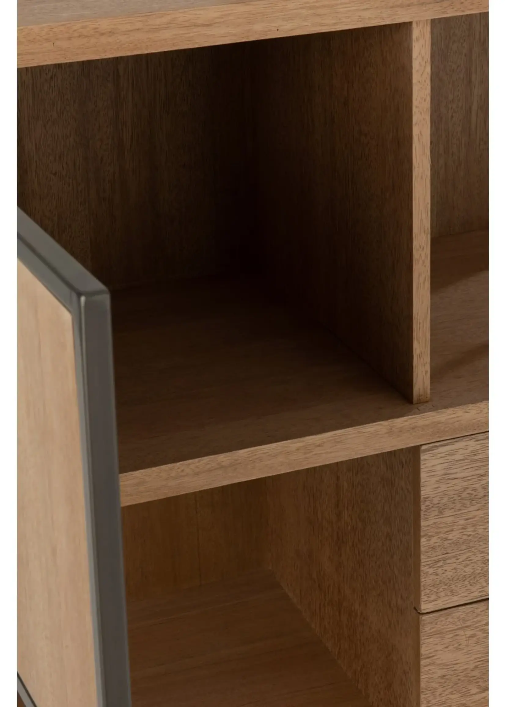 J-line  J-Line Compartimenten kast - hout/ metaal - naturel