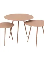 J-line  Bijzettafel - ijzer - oud roze