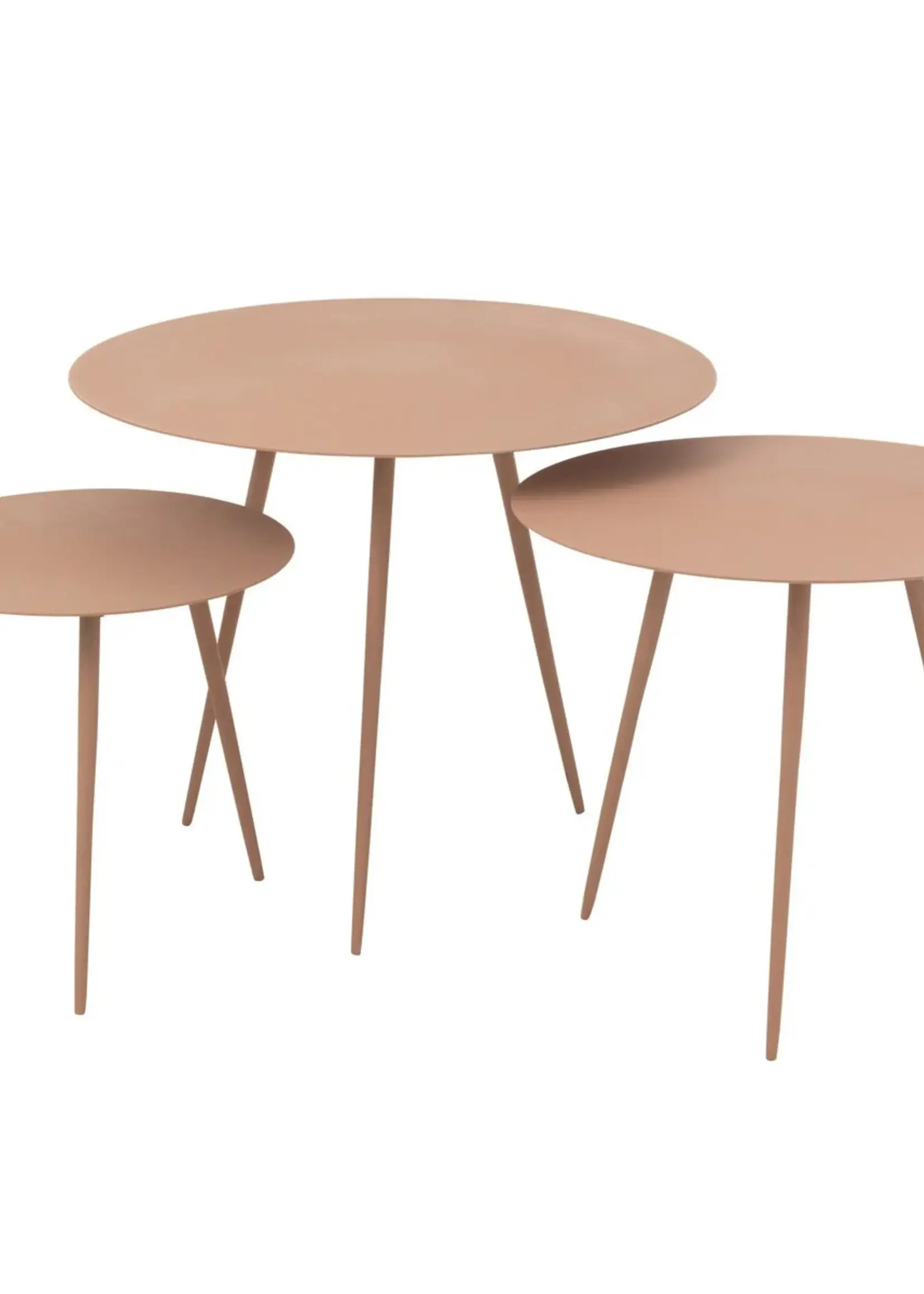 J-line  Bijzettafel - ijzer - oud roze