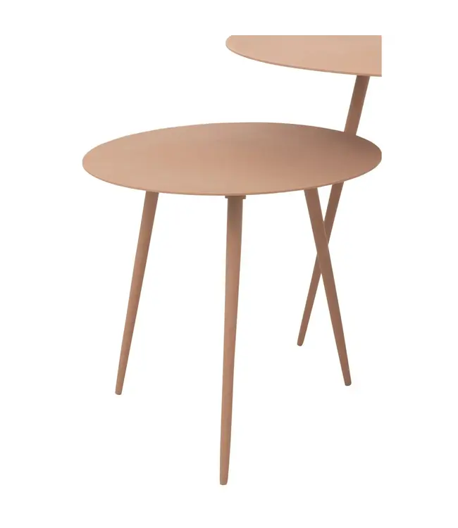 J-line  Bijzettafel - ijzer - oud roze