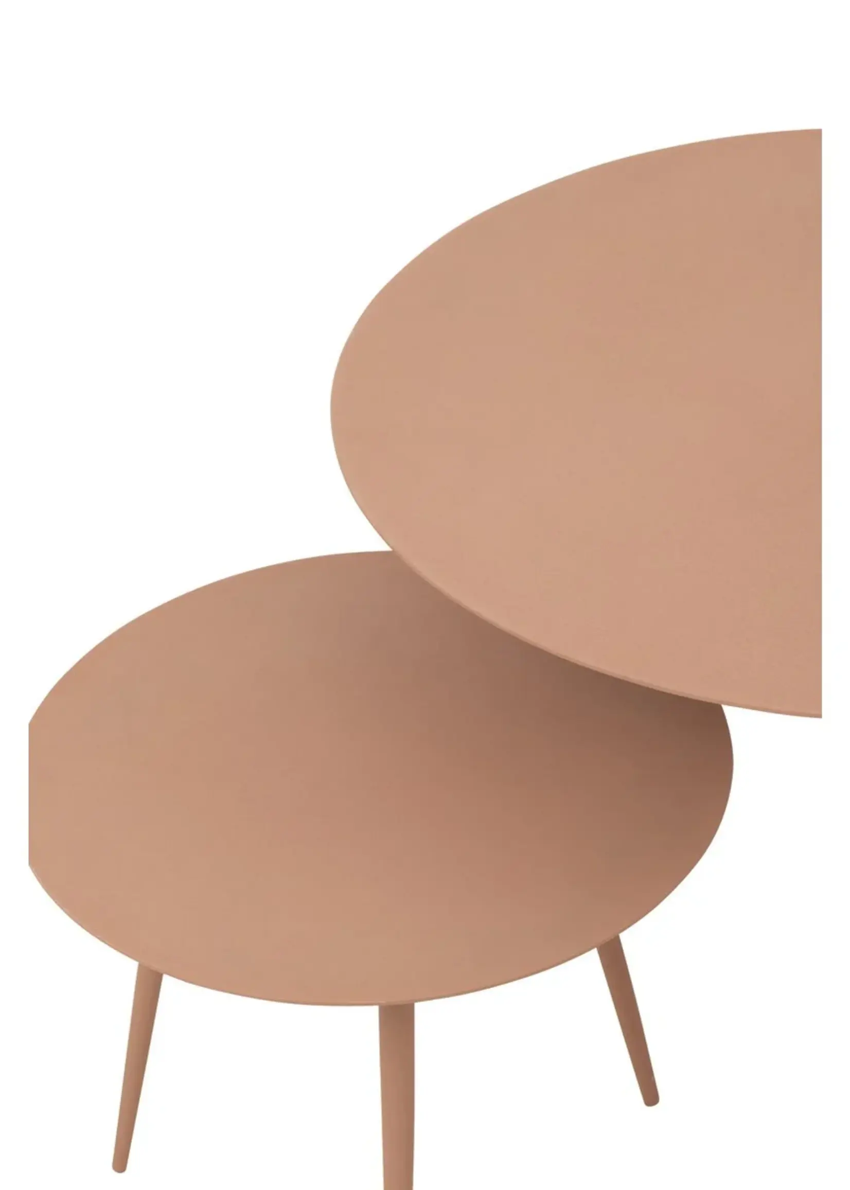 J-line  Bijzettafel - ijzer - oud roze