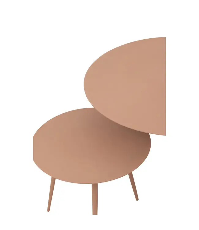 J-line  Bijzettafel - ijzer - oud roze