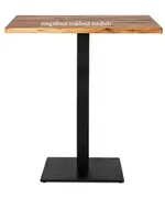 Horeca bartafel mangohout - metalen poot zwart