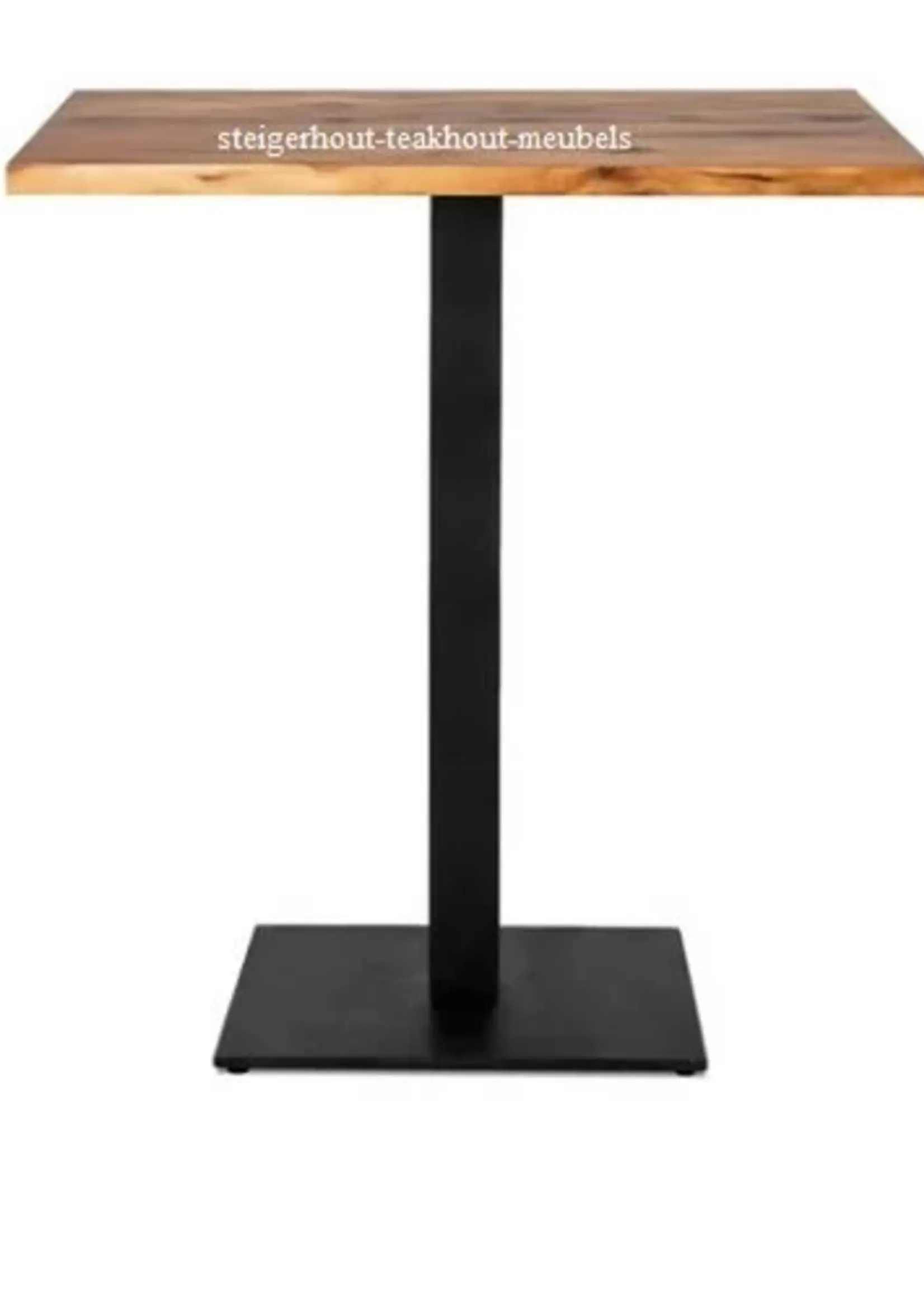 Horeca bartafel mangohout - metalen poot zwart