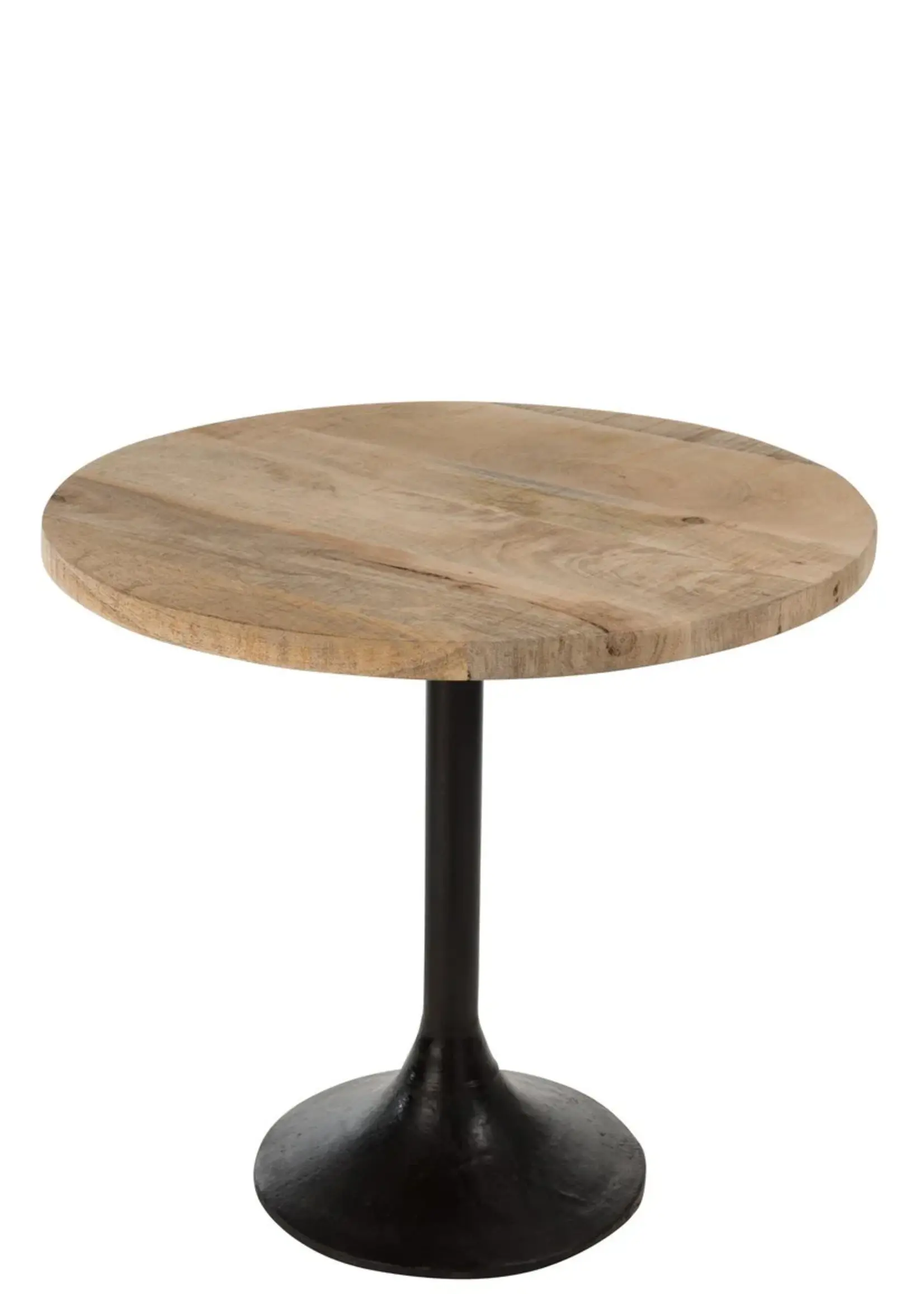 J-line  J-Line Tafel Bar Rond Hout/Metaal Naturel/Zwart