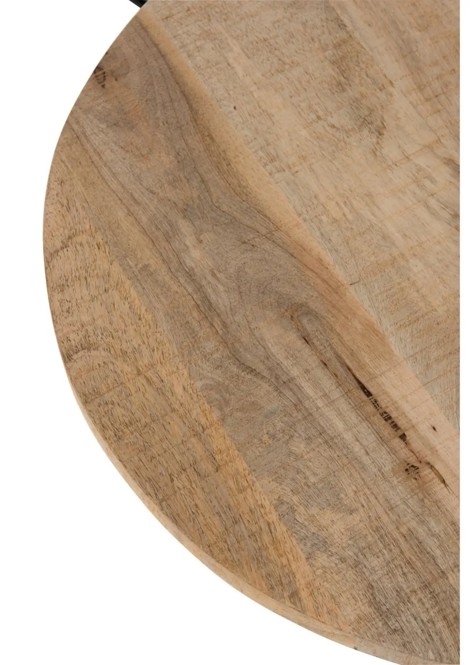 J-line  J-Line Tafel Bar Rond Hout/Metaal Naturel/Zwart