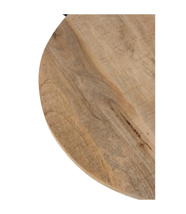 J-line  J-Line Tafel Bar Rond Hout/Metaal Naturel/Zwart