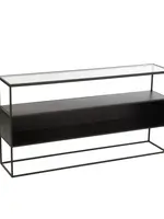 J-line  J-Line Console Vierkant Metaal/Glas Zwart