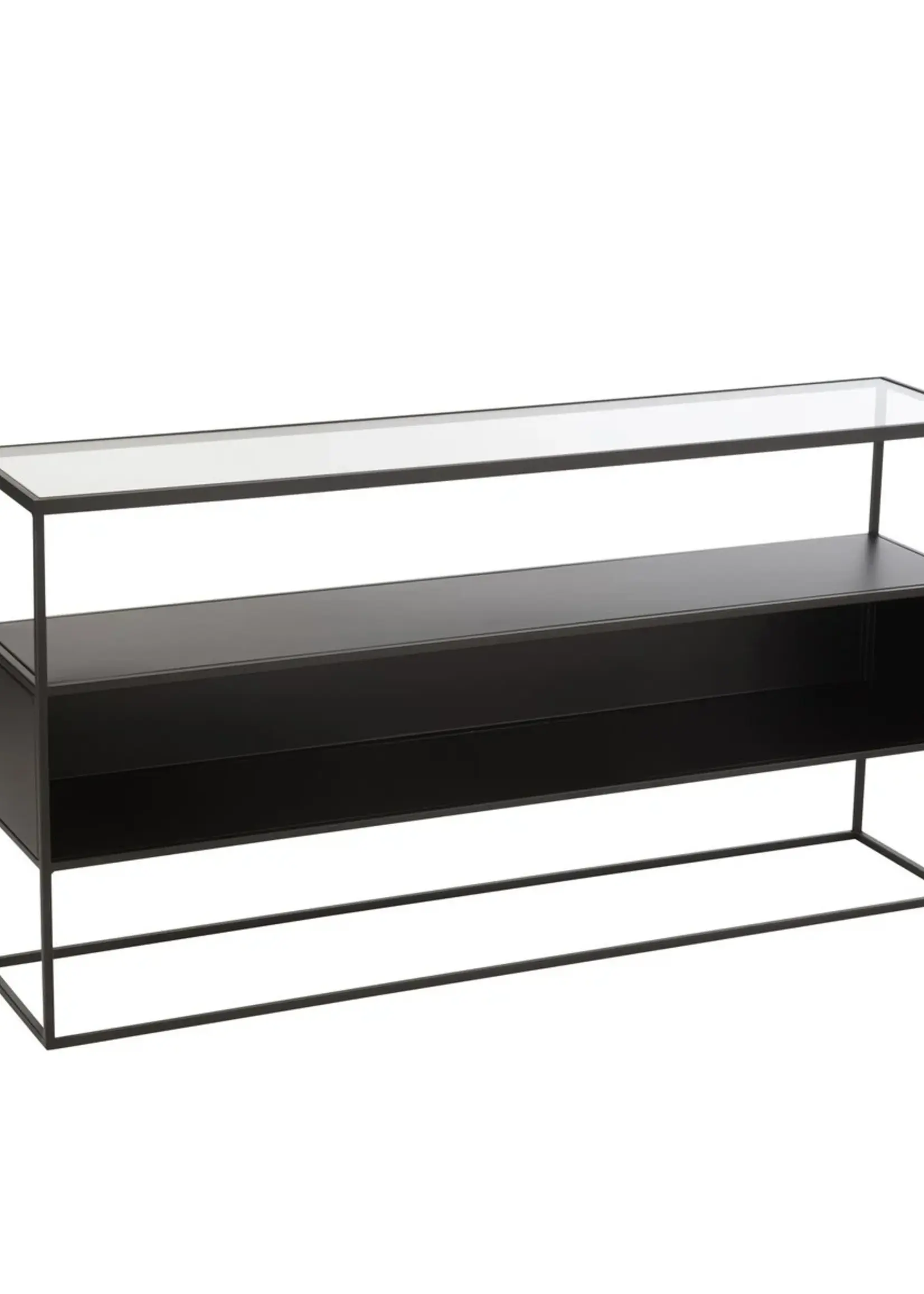 J-line  J-Line Console Vierkant Metaal/Glas Zwart