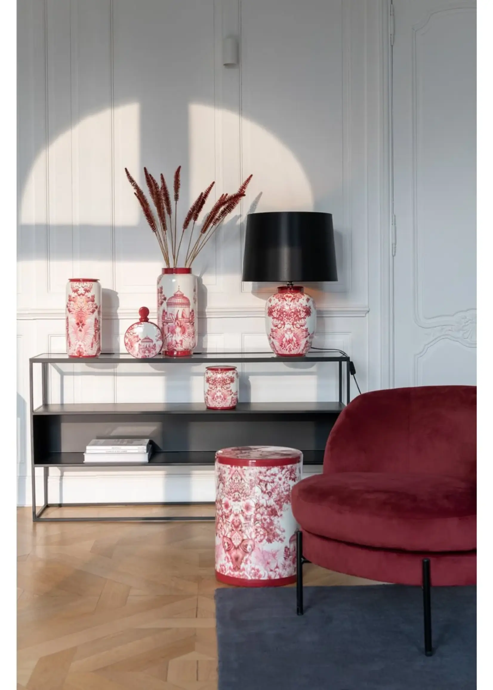 J-line  J-Line Console Vierkant Metaal/Glas Zwart