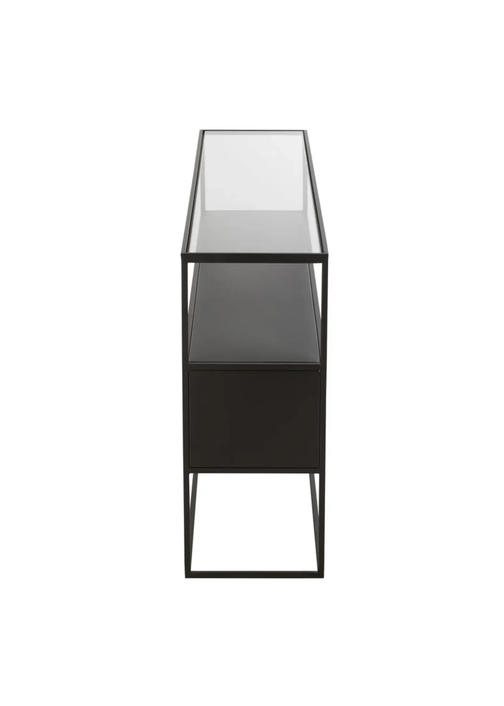 J-line  J-Line Console Vierkant Metaal/Glas Zwart