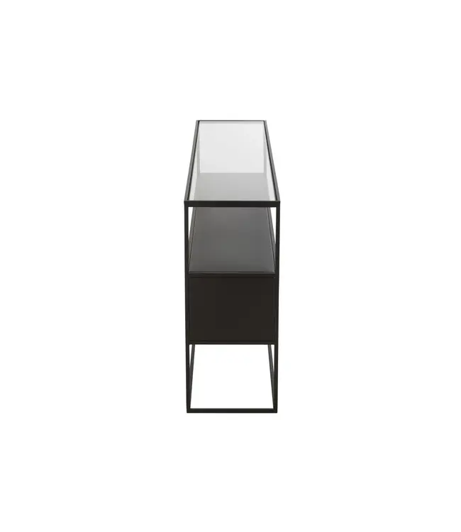 J-line  J-Line Console Vierkant Metaal/Glas Zwart