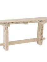J-line  J-Line Console Brut Gerecycleerd Hout White Wash