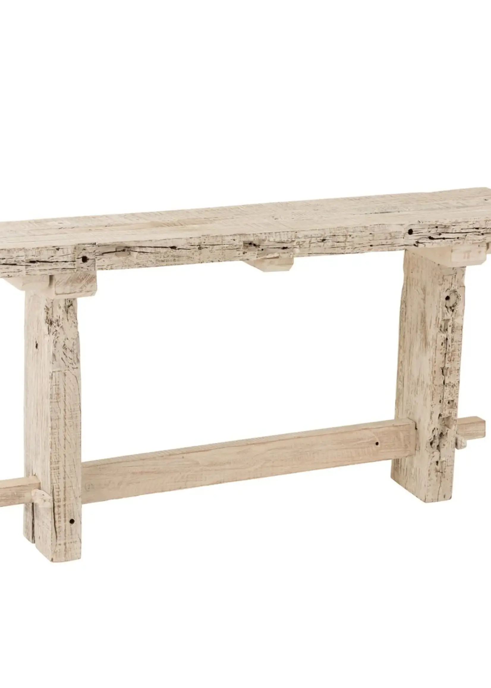 J-line  J-Line Console Brut Gerecycleerd Hout White Wash