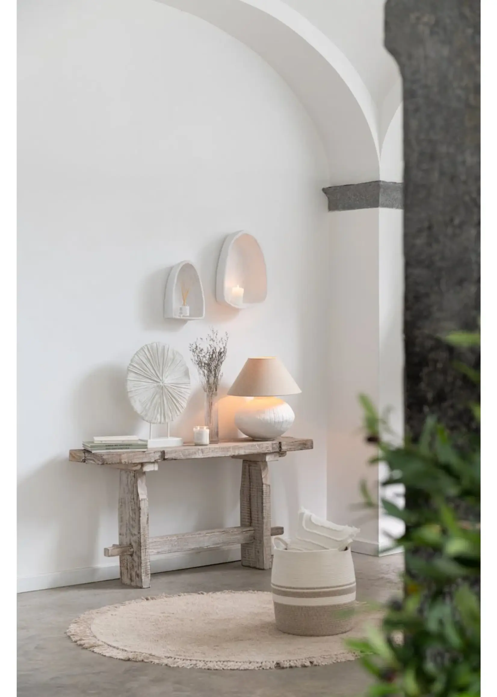 J-line  J-Line Console Brut Gerecycleerd Hout White Wash
