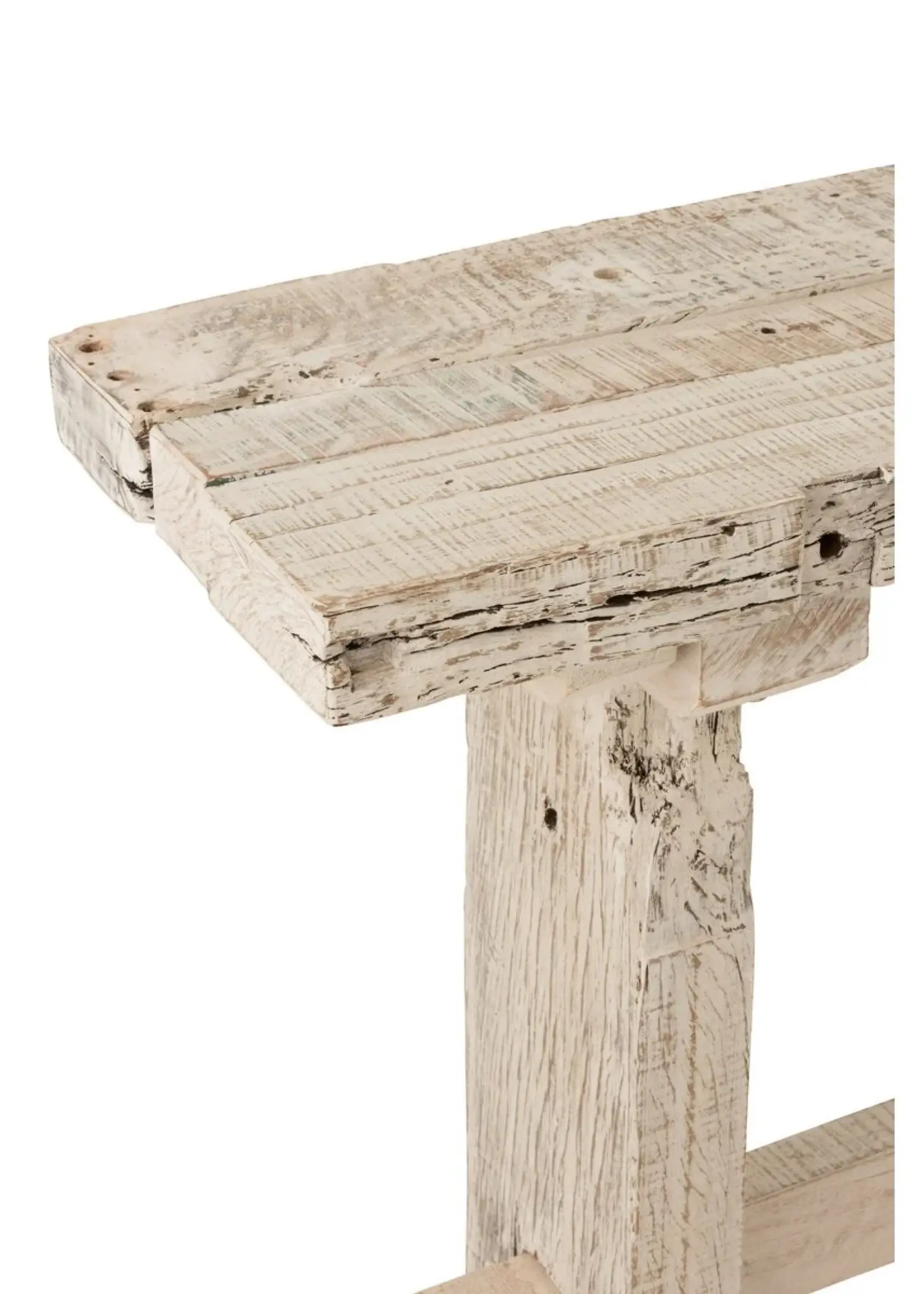 J-line  J-Line Console Brut Gerecycleerd Hout White Wash