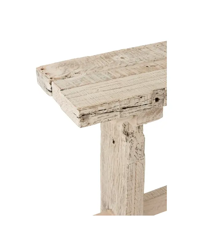 J-line  J-Line Console Brut Gerecycleerd Hout White Wash