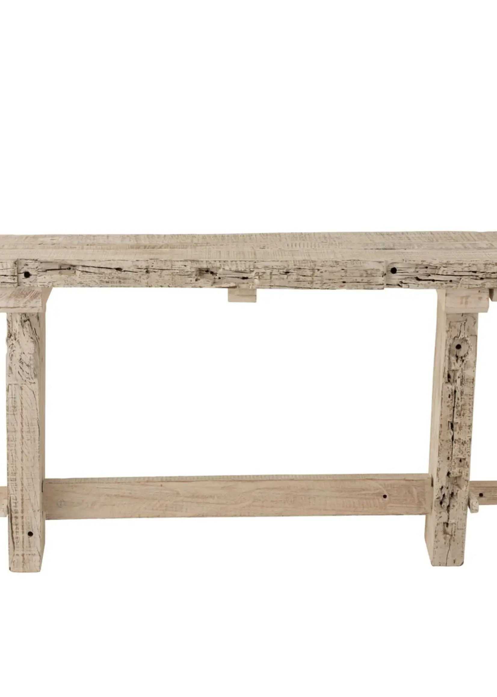 J-line  J-Line Console Brut Gerecycleerd Hout White Wash