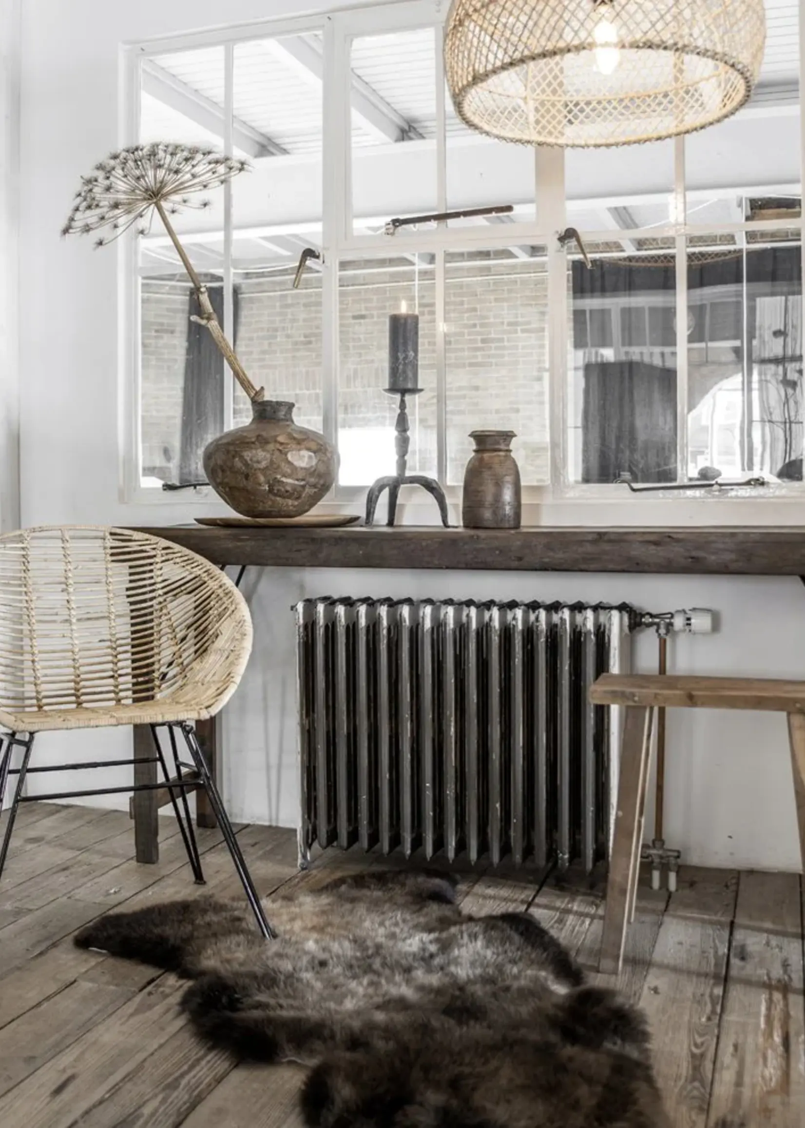 J-line  Console tafel opklapbaar bruin