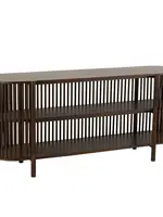 J-line  J-Line Console 2 Planken Conie Mango Hout Donker Bruin