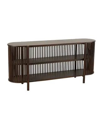 J-line  J-Line Console 2 Planken Conie Mango Hout Donker Bruin