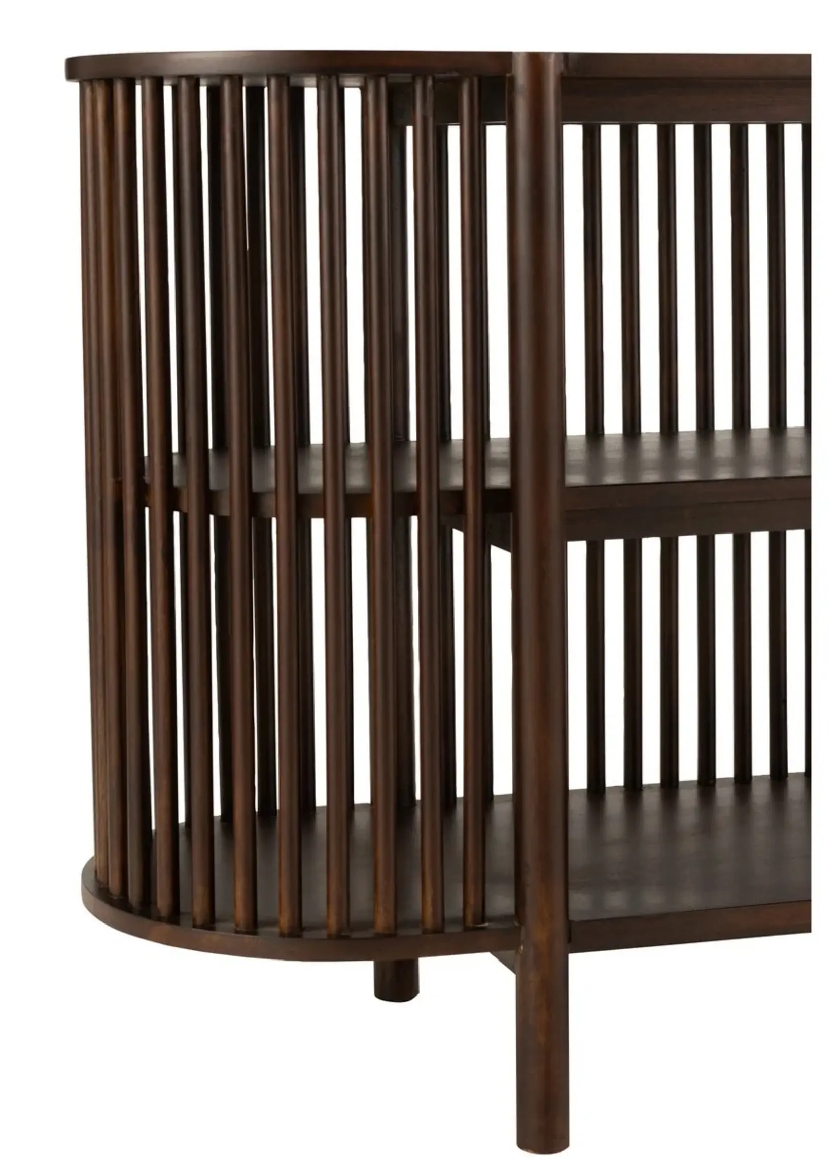 J-line  J-Line Console 2 Planken Conie Mango Hout Donker Bruin