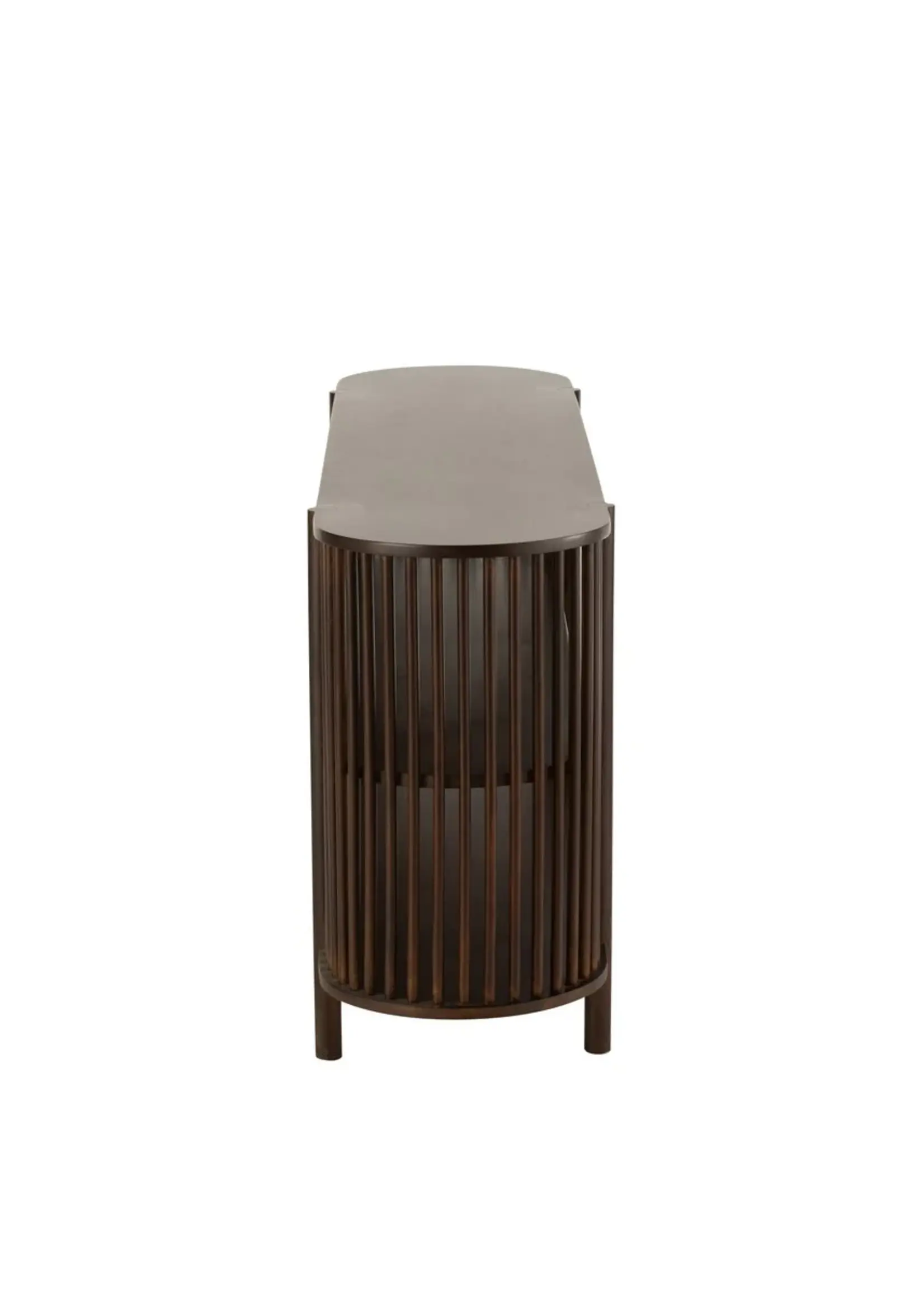 J-line  J-Line Console 2 Planken Conie Mango Hout Donker Bruin