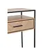 J-line  J-Line Console Zigzag 2 Lades Hout/Metaal Naturel/Zwart
