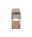 J-line  J-Line Console Zigzag 2 Lades Hout/Metaal Naturel/Zwart